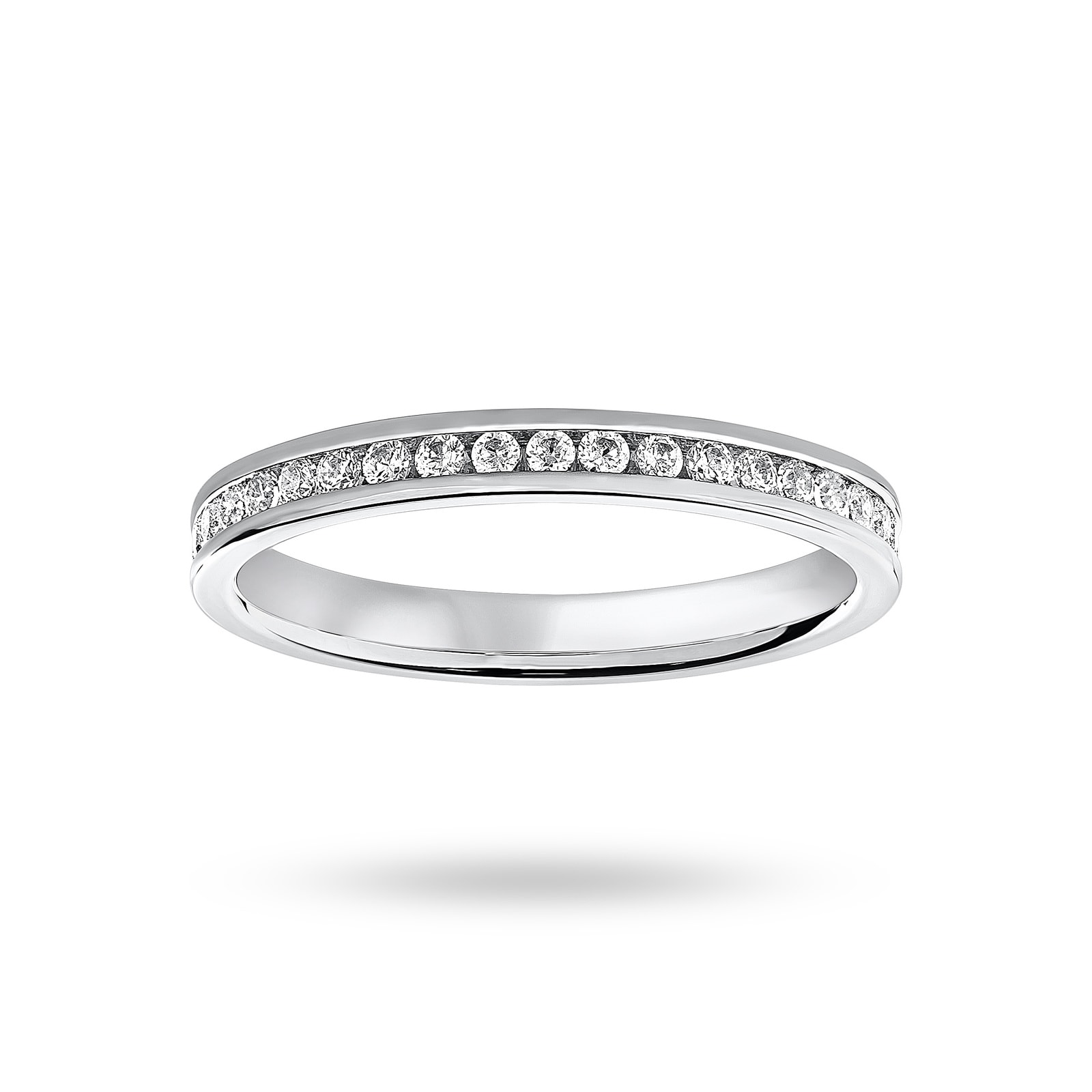 Platinum 0.50 Carat Brilliant Cut Channel Set Full Eternity Ring - Ring Size L