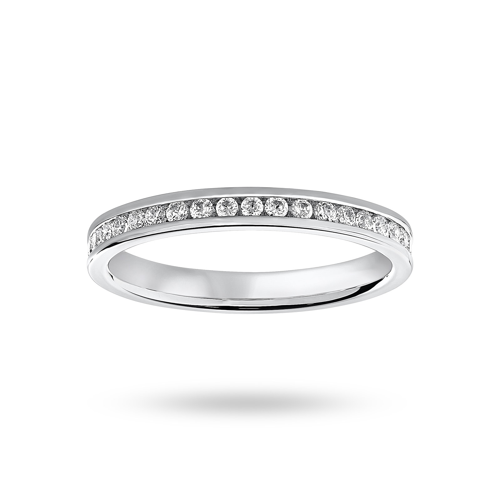 Platinum 0.50 Carat Brilliant Cut Channel Set Full Eternity Ring - Ring Size M.5