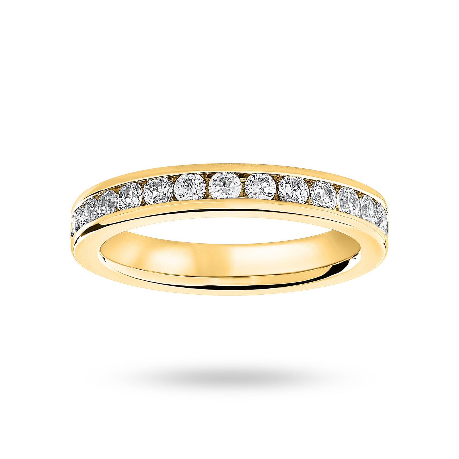 18 Carat Yellow Gold 1.00 Carat Brilliant Cut Channel Set Full Eternity Ring - Ring Size K