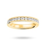 Goldsmiths 9 Carat Yellow Gold 1.00 Carat Brilliant Cut Channel Set Full Eternity Ring