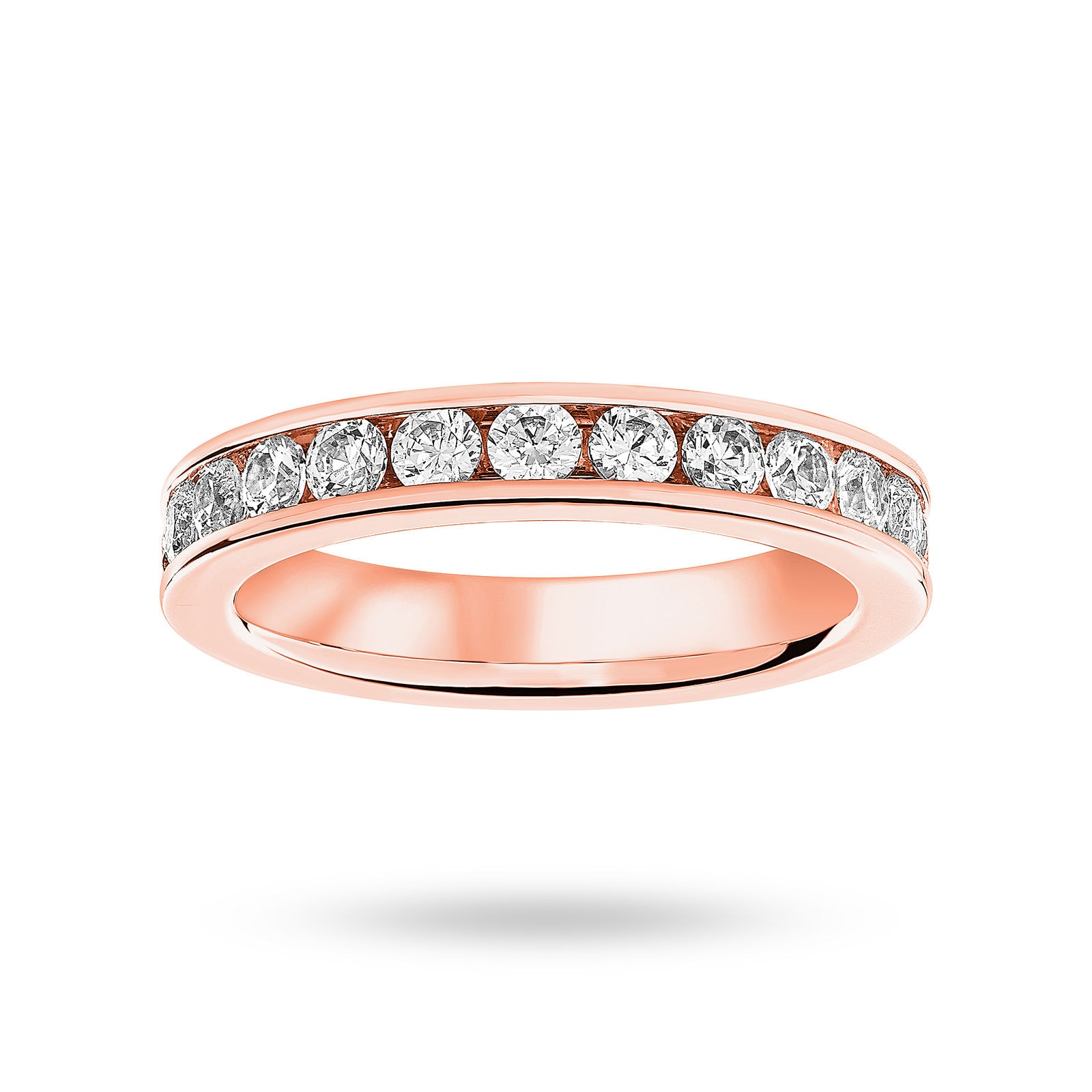 18 Carat Rose Gold 1.50 Carat Brilliant Cut Channel Set Full Eternity Ring - Ring Size M