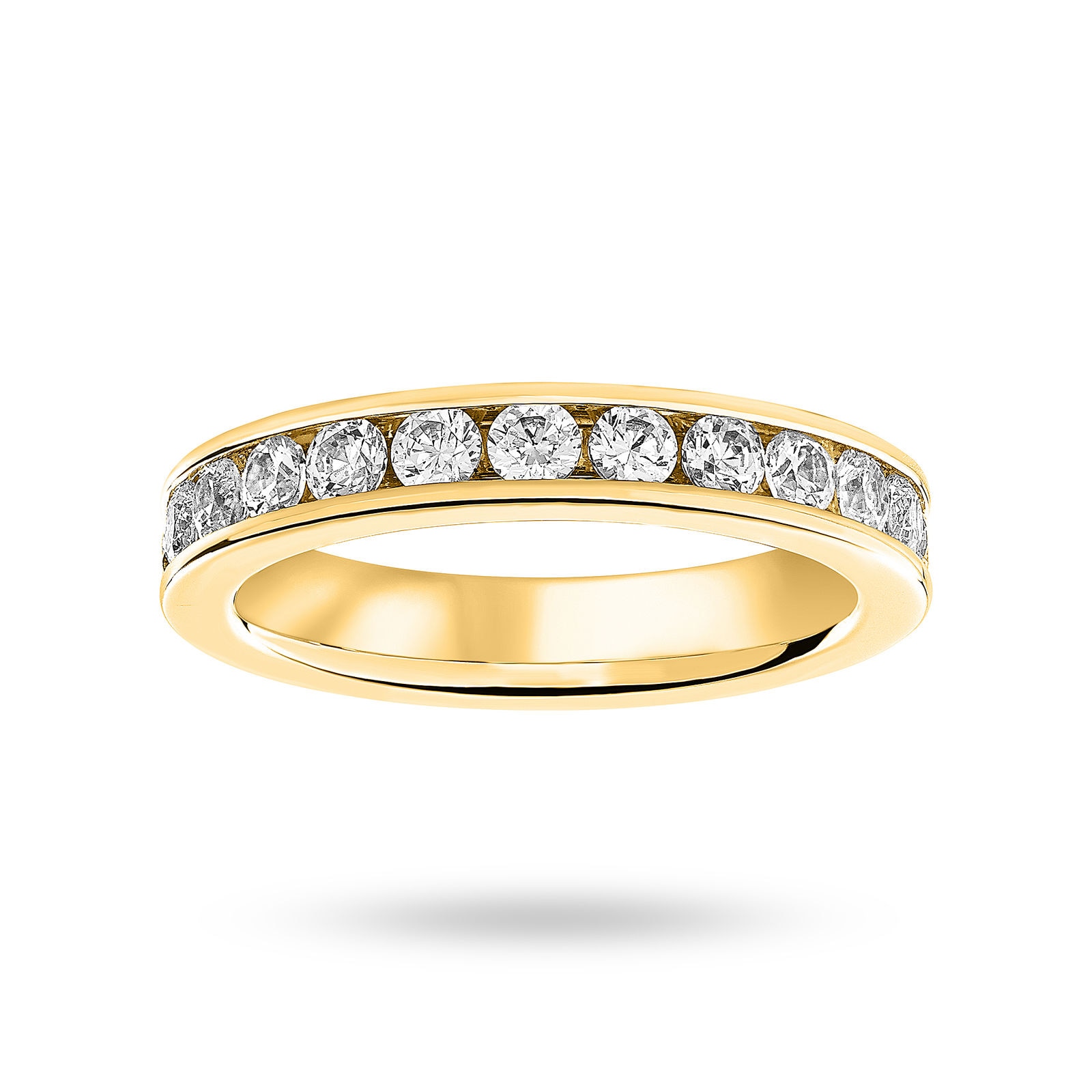 18 Carat Yellow Gold 1.50 Carat Brilliant Cut Channel Set Full Eternity Ring - Ring Size K