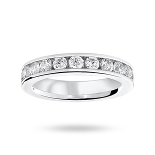 Goldsmiths Platinum 2.00 Carat Brilliant Cut Channel Set Full Eternity Ring