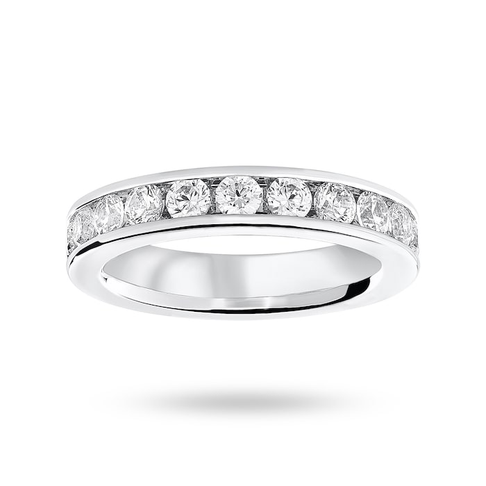 Goldsmiths Platinum 2.00 Carat Brilliant Cut Channel Set Full Eternity Ring - Ring Size J