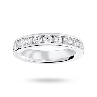 Goldsmiths Platinum 2.00 Carat Brilliant Cut Channel Set Full Eternity Ring