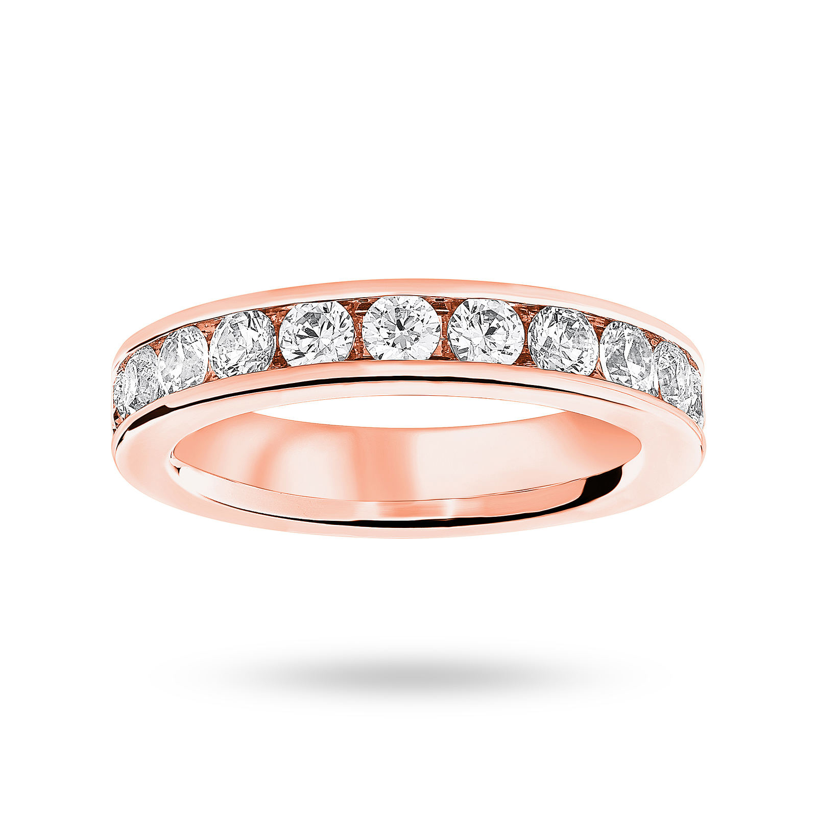 18 Carat Rose Gold 2.00 Carat Brilliant Cut Channel Set Full Eternity Ring - Ring Size L