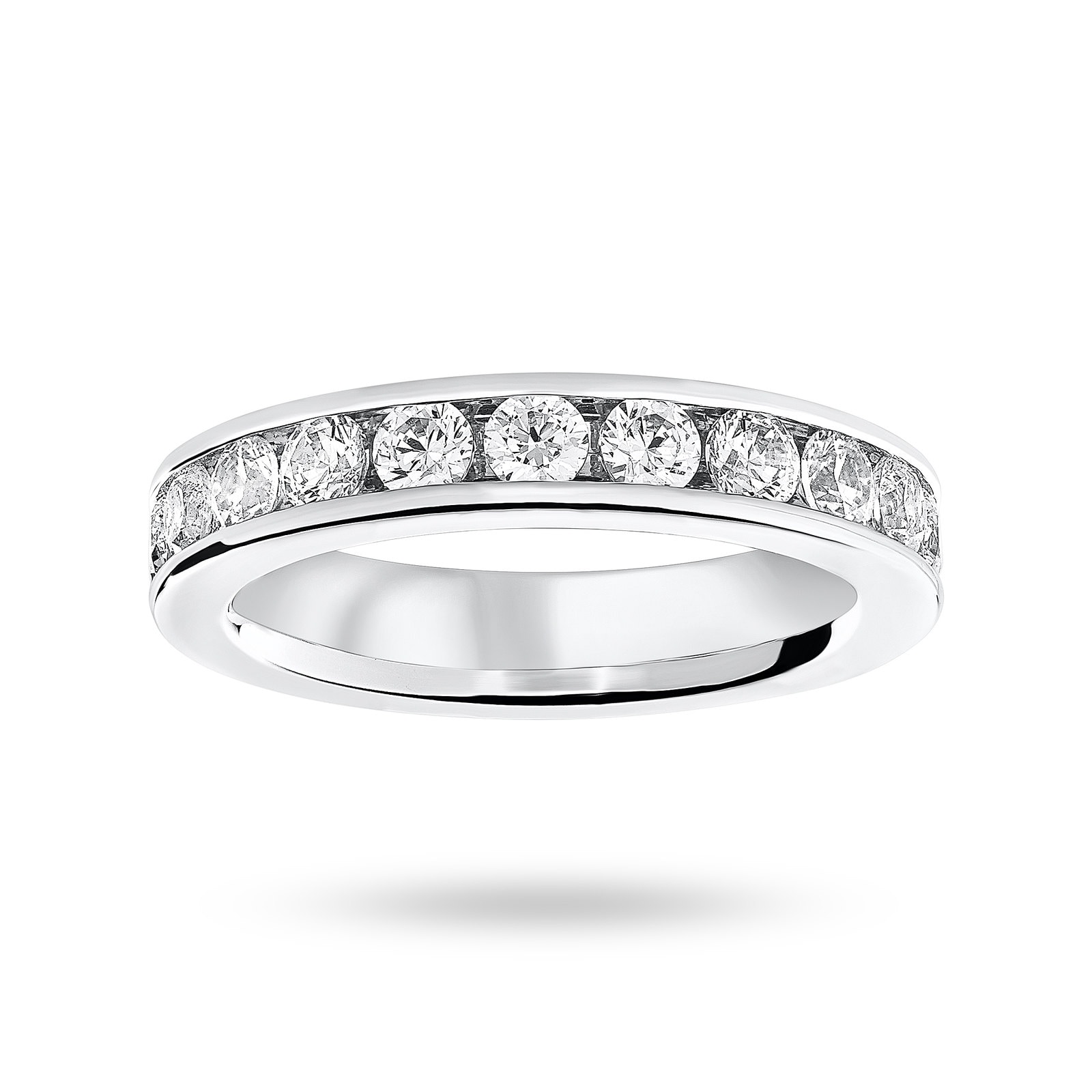 18 Carat White Gold 2.00 Carat Brilliant Cut Channel Set Full Eternity Ring - Ring Size P