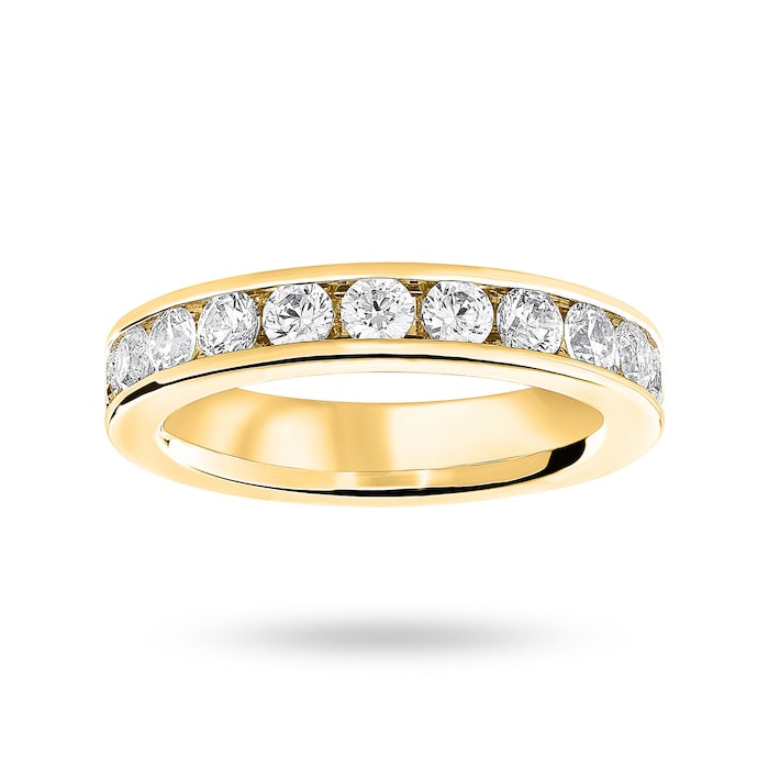 Goldsmiths 18 Carat Yellow Gold 2.00 Carat Brilliant Cut Channel Set Full Eternity Ring