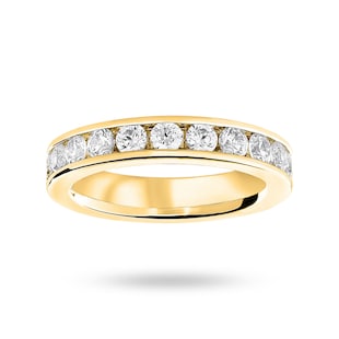 Goldsmiths 18 Carat Yellow Gold 2.00 Carat Brilliant Cut Channel Set Full Eternity Ring