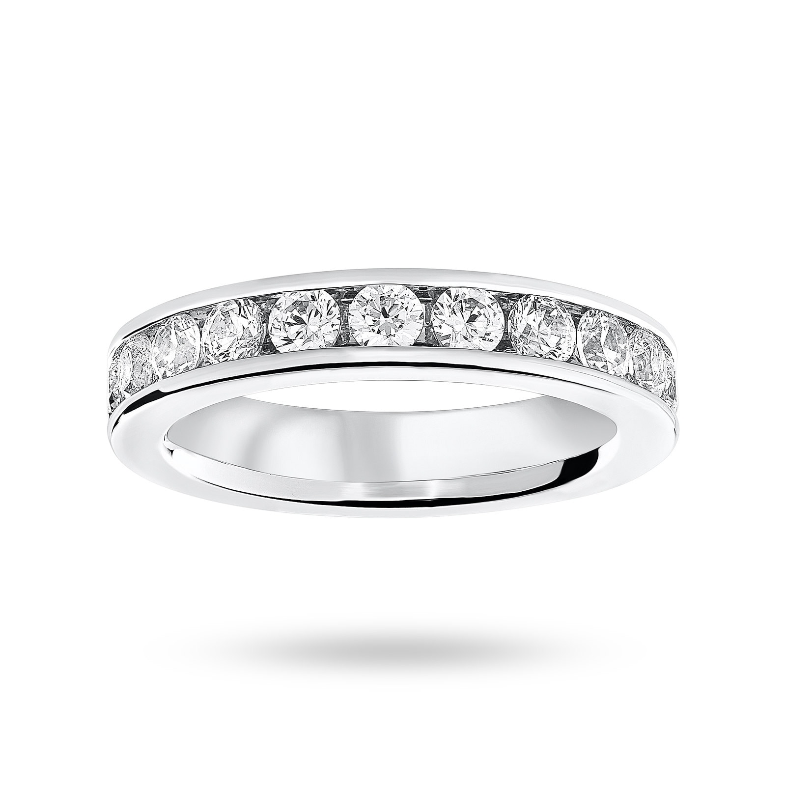 9 Carat White Gold 2.00 Carat Brilliant Cut Channel Set Full Eternity Ring - Ring Size O