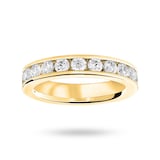 Goldsmiths 9 Carat Yellow Gold 2.00 Carat Brilliant Cut Channel Set Full Eternity Ring