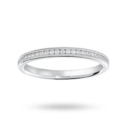06505084 - Platinum 0.12 Carat Brilliant Cut Half Eternity Ring