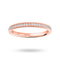 06505087 - 18 Carat Rose Gold 0.12 Carat Brilliant Cut Half Eternity Ring