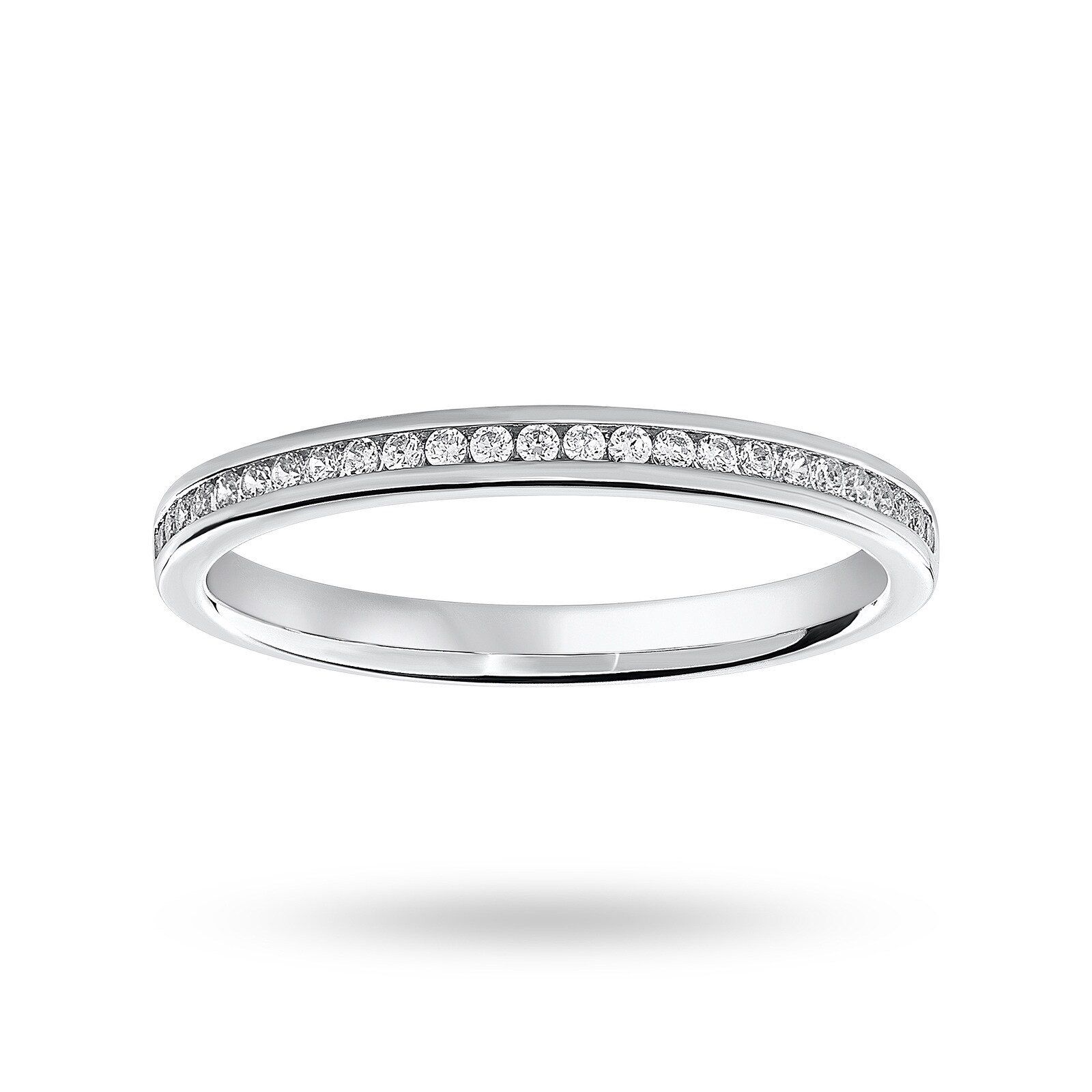 Mappin & Webb 18 Carat White Gold 0.12 Carat Brilliant Cut Half Eternity Ring