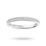 Mappin & Webb 18 Carat White Gold 0.12 Carat Brilliant Cut Half Eternity Ring - Ring Size K