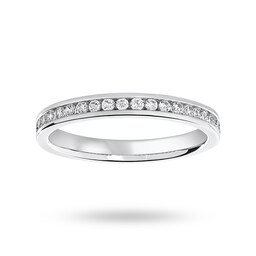 06505097 - Platinum 0.25 Carat Brilliant Cut Half Eternity Ring