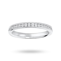 06505098 - Platinum 0.25 Carat Brilliant Cut Half Eternity Ring