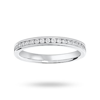 Mappin & Webb 18 Carat White Gold 0.25 Carat Brilliant Cut Half Eternity Ring