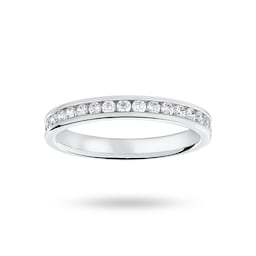 06505110 - Platinum 0.33 Carat Brilliant Cut Half Eternity Ring