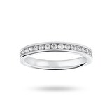 Mappin & Webb Platinum 0.33 Carat Brilliant Cut Half Eternity Ring - Ring Size L