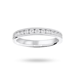 06505129 - 18 Carat White Gold 0.50 Carat Brilliant Cut Half Eternity Ring