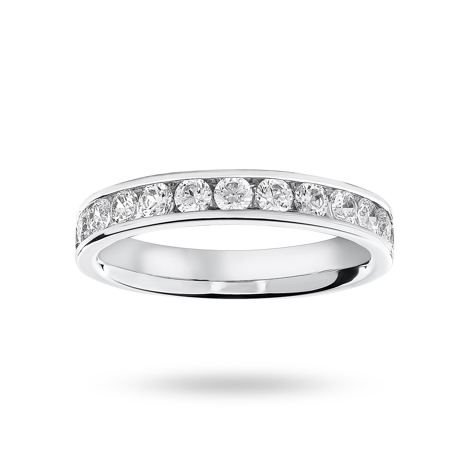 Mappin & Webb Platinum 0.75 Carat Brilliant Cut Half Eternity Ring