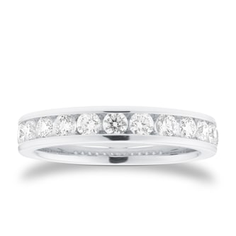Mappin & Webb Platinum 0.75 Carat Brilliant Cut Half Eternity Ring