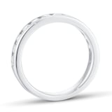 Mappin & Webb Platinum 0.75 Carat Brilliant Cut Half Eternity Ring - Ring Size O