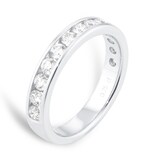 Mappin & Webb Platinum 0.75 Carat Brilliant Cut Half Eternity Ring - Ring Size O