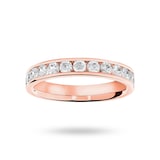 Mappin & Webb 18 Carat Rose Gold 0.75 Carat Brilliant Cut Half Eternity Ring
