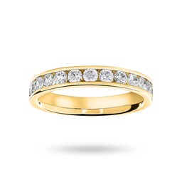06505145 - 18 Carat Yellow Gold 0.75 Carat Brilliant Cut Half Eternity Ring