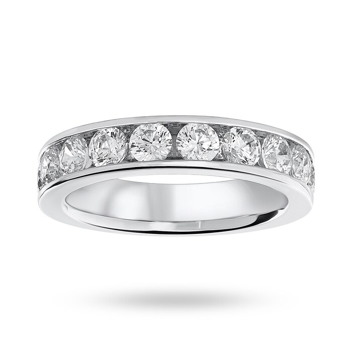 Mappin & Webb 18 Carat White Gold 1.50 Carat Brilliant Cut Half Eternity Ring