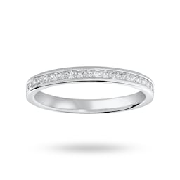 06505187 - Platinum 0.33 Carat Princess Cut Half Eternity Ring