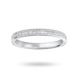 Mappin & Webb 18 Carat White Gold 0.33 Carat Princess Cut Half Eternity Ring - Ring Size L