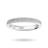 Mappin & Webb 18 Carat White Gold 0.50 Carat Princess Cut Half Eternity Ring - Ring Size M