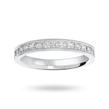 Mappin & Webb 18 Carat White Gold 0.75 Carat Princess Cut Half Eternity Ring