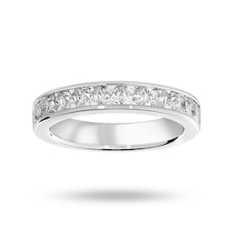 06505245 - 18 Carat White Gold 1.50 Carat Princess Cut Half Eternity Ring
