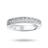 Mappin & Webb 18 Carat White Gold 1.50 Carat Princess Cut Half Eternity Ring - Ring Size J