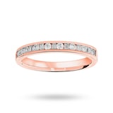 Mappin & Webb 18 Carat Rose Gold 0.25 Carat Dot Dash Half Eternity Ring - Ring Size O