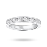 Mappin & Webb Platinum 0.50 Carat Dot Dash Half Eternity Ring - Ring Size K
