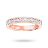Mappin & Webb 18 Carat Rose Gold 0.50 Carat Dot Dash Half Eternity Ring - Ring Size J