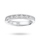 Mappin & Webb 18 Carat White Gold 0.50 Carat Dot Dash Half Eternity Ring - Ring Size L