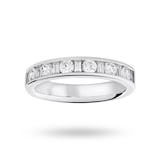 Mappin & Webb Platinum 0.75 Carat Dot Dash Half Eternity Ring - Ring Size I