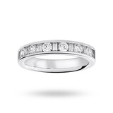 Mappin & Webb 18 Carat White Gold 0.75 Carat Dot Dash Half Eternity Ring