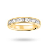 Mappin & Webb 18 Carat Yellow Gold 0.75 Carat Dot Dash Half Eternity Ring