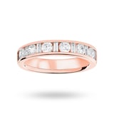 Mappin & Webb 18 Carat Rose Gold 1.00 Carat Dot Dash Half Eternity Ring - Ring Size K
