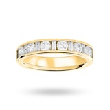 Mappin & Webb 18 Carat Yellow Gold 1.00 Carat Dot Dash Half Eternity Ring