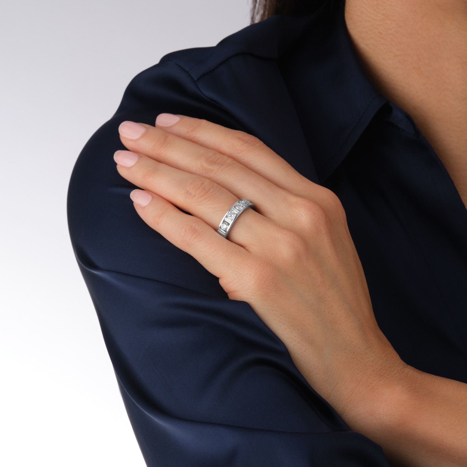 Mappin & Webb Platinum 1.45 Carat Dot Dash Half Eternity Ring Mappin & Webb Platinum 1.45 Carat Dot Dash Half Eternity Ring