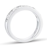 Mappin & Webb Platinum 1.45 Carat Dot Dash Half Eternity Ring - Ring Size K