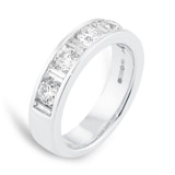 Mappin & Webb Platinum 1.45 Carat Dot Dash Half Eternity Ring - Ring Size K